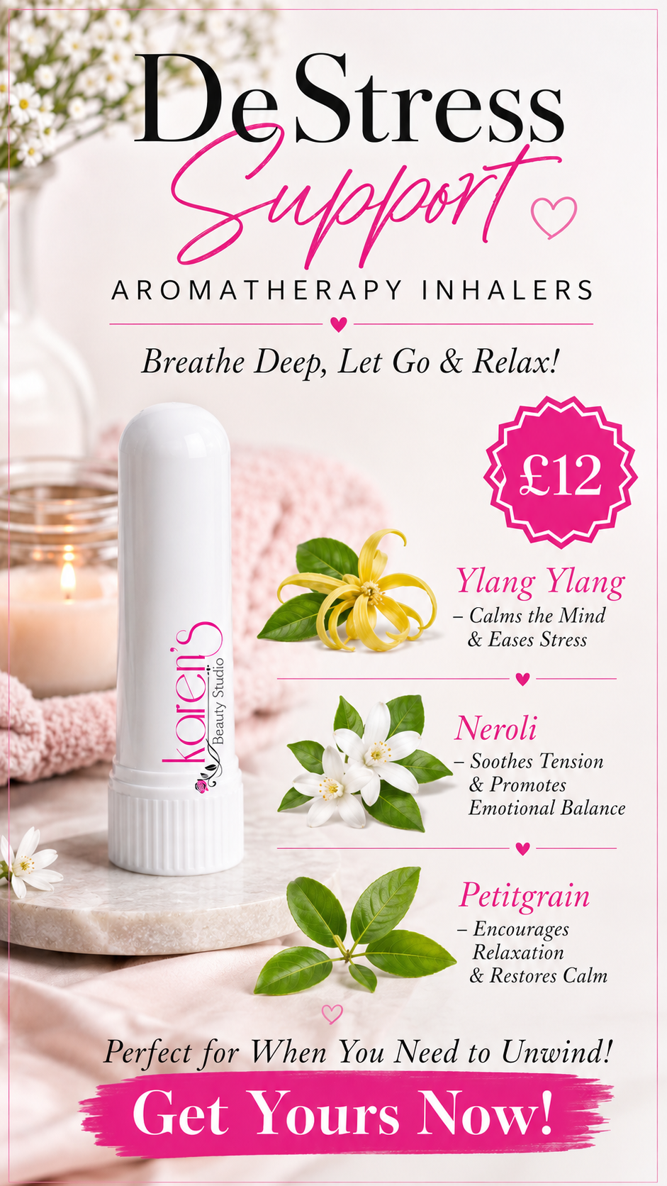 Aromatherapy Inhaler: Destress
